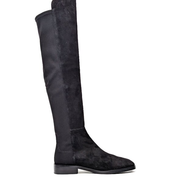 Stuart Weitzman Women Keelan City Black Stretch Panel Knee boots size 7 - Picture 4 of 9
